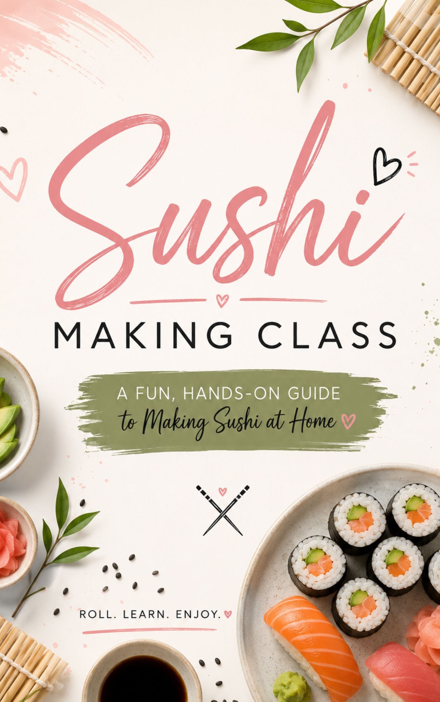 Sushi Making Class PDF to make sushi at home